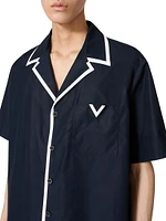 Bowling Shirt with Rubberized V Detail