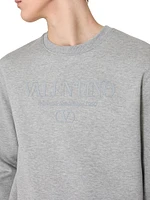 Print Cotton Crewneck Sweatshirt