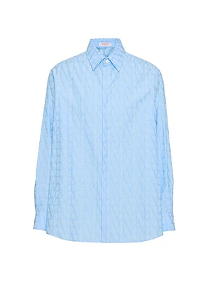 Cotton Poplin Shirt With Toile Iconographe Pattern