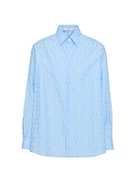 Cotton Poplin Shirt With Toile Iconographe Pattern