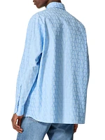 Cotton Poplin Shirt With Toile Iconographe Pattern