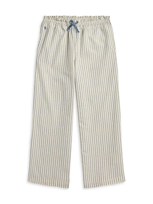 Little Girl's & Striped Cotton Pants