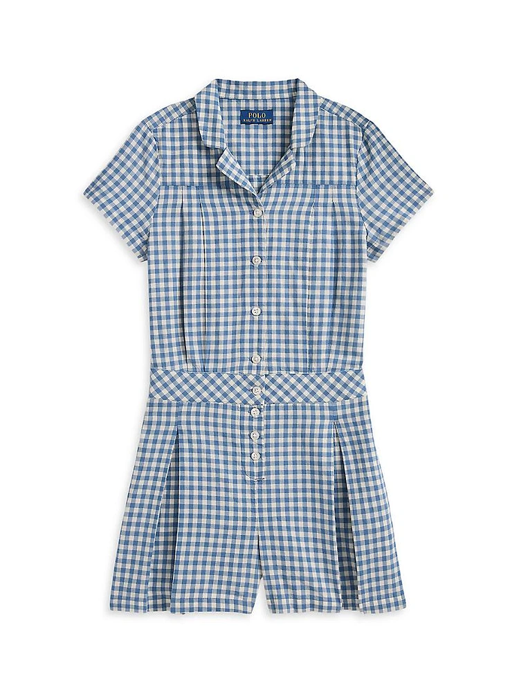 Little Girl's & Gingham Print Romper