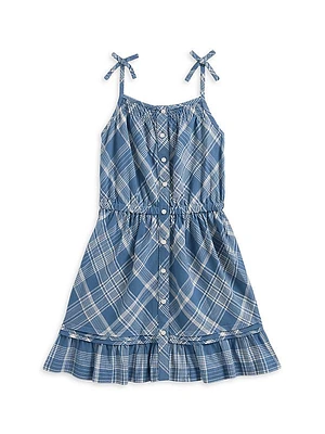 Little Girl's & Girl's Madras Check Cotton Dress