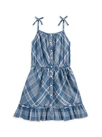 Little Girl's & Girl's Madras Check Cotton Dress