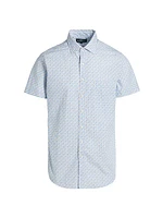 Glenariffe Geometric Cotton Short-Sleeve Shirt