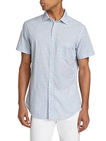 Glenariffe Geometric Cotton Short-Sleeve Shirt