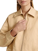 Harry Cropped Bomber Jacket