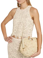 Lena Geometric Lace Cotton Tank Top