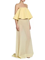 Vela Peplum Column Gown