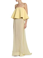 Vela Peplum Column Gown