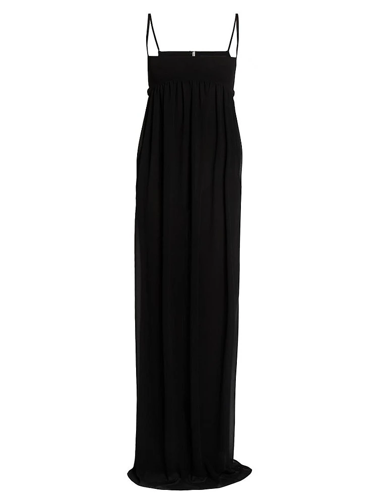 Peplo Back-Buckle Gown