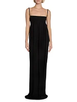 Peplo Back-Buckle Gown