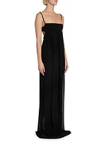 Peplo Back-Buckle Gown