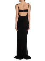 Peplo Back-Buckle Gown