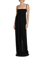 Peplo Back-Buckle Gown