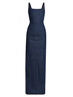 De-Nîmes Denim Column Gown