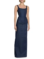 De-Nîmes Denim Column Gown