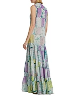 Folake Printed Sleeveless Maxi Shirtdress