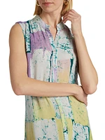 Folake Printed Sleeveless Maxi Shirtdress