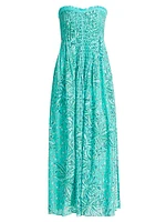 Claire Printed Bandeau Maxi Dress