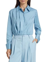 Lucile Cropped Pleated Blouse