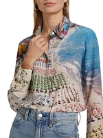 Willa Printed Silk Shirt