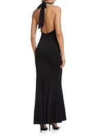 Dani Cowlneck Halter Maxi Dress