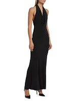 Dani Cowlneck Halter Maxi Dress