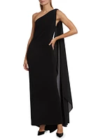 Anja Draped One-Shoulder Maxi Dress