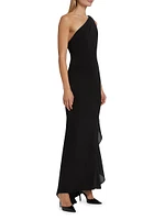 Anja Draped One-Shoulder Maxi Dress