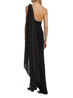 Anja Draped One-Shoulder Maxi Dress