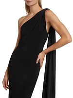 Anja Draped One-Shoulder Maxi Dress