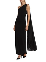 Anja Draped One-Shoulder Maxi Dress