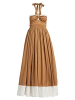 Beatrix Sweetheart Tie-Neck Maxi Dress