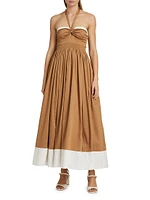 Beatrix Sweetheart Tie-Neck Maxi Dress