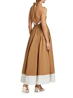 Beatrix Sweetheart Tie-Neck Maxi Dress