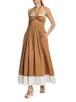 Beatrix Sweetheart Tie-Neck Maxi Dress