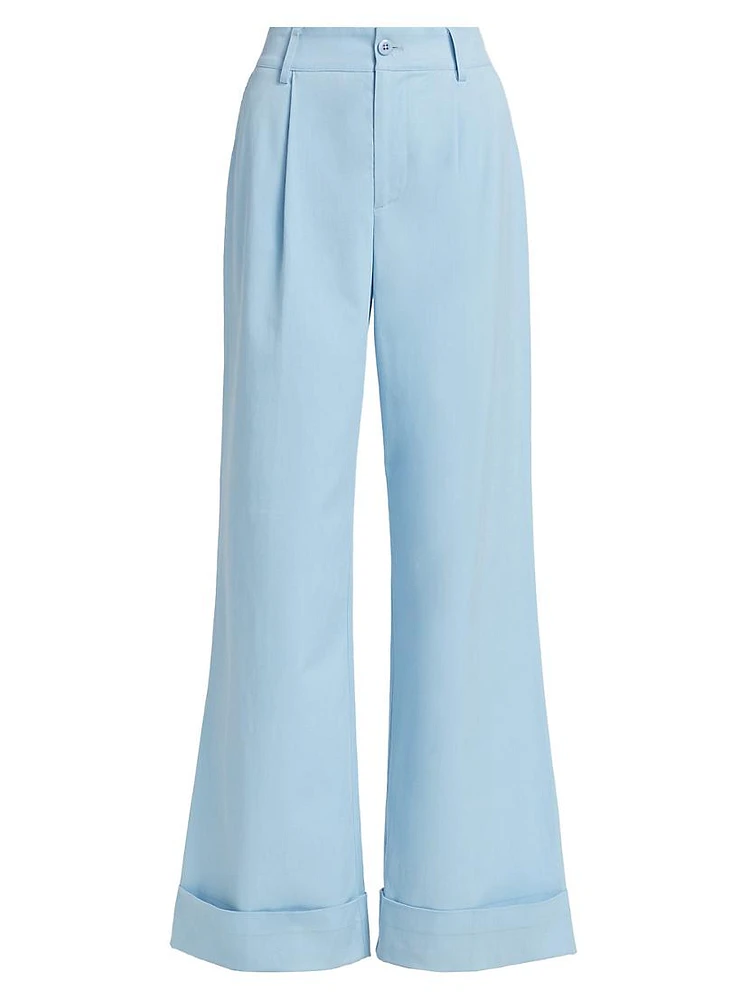 Tomasa Cuffed Wide-Leg Pants