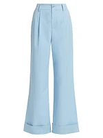 Tomasa Cuffed Wide-Leg Pants