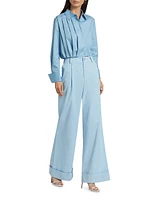 Tomasa Cuffed Wide-Leg Pants