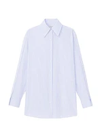 Striped Cotton Poplin Oversized Shirt