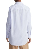 Striped Cotton Poplin Oversized Shirt