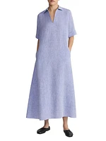 Illustrious Linen Short-Sleeve Dress