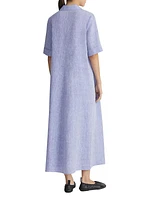 Illustrious Linen Short-Sleeve Dress