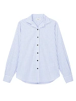 Gingham Cotton Poplin Blouse