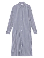 Striped Cotton Poplin Oversized Shirtdress