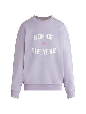 ''Mom Of The Year'' Cotton-Blend Sweatshirt