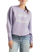 ''Mom Of The Year'' Cotton-Blend Sweatshirt