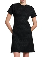 Wool-Tweed Short-Sleeve Dress